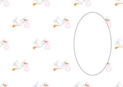 Baby Girl Stork Insert