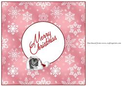 Kitty in Santa Hat Insert 8x8