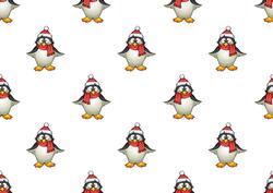 Christmas Penguin Backing Paper