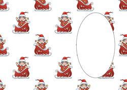 Grandma in Christmas Sleigh Insert