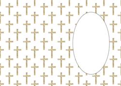 Christening Gold Cross Insert