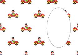 Birthday Clown in Car Insert