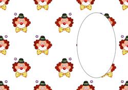 Birthday Clown with Bow Insert