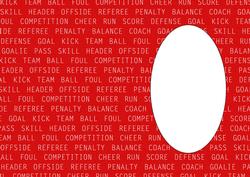 Soccer Words Red Insert
