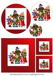 Christmas Carolers Circle Pyramid