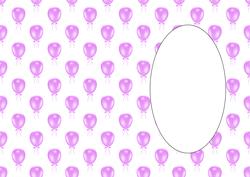 Baby Girl Balloons Insert