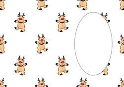 Christmas Reindeer Happy Insert