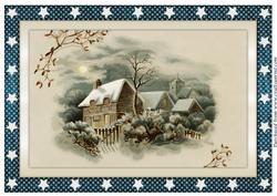 Victorian Christmas Scene A4