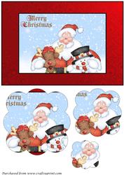 Santa and Friends Scalloped Pyramid