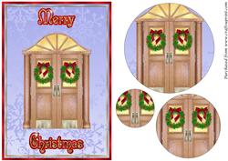 Christmas Door Circle Pyramid