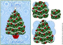 Christmas Tree Scalloped Pyramage 1