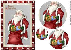 Santa and His Bag Circle Pyramid