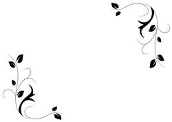 Swirls White Black Backing Paper