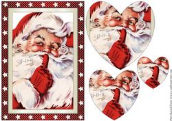 Slinking Santa Heart Shaped Pyramid