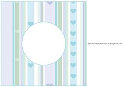 Baby Heart Stripes Insert 8x8