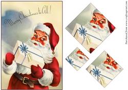 Santa Claus with Gift Diamond Pyramid