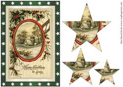 Christmas Scene Star Pyramid