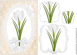 White Crocus Scalloped Pyramid