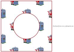 Santa Claus in Tardis Insert 8x8