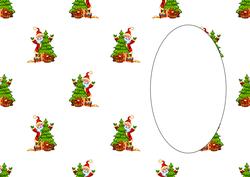 Santa and Christmas Tree Insert