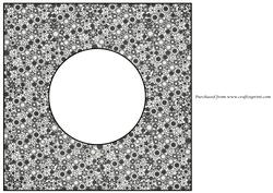 Cutout Floral Black Insert 8x8