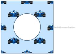 Race Car Blue Insert 8x8