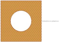 Floral Brown Orange Insert 8x8