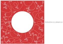 Christmas Holly Red Insert 8x8