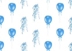 Baby Boy Balloons and Ribbons Backing Paper
