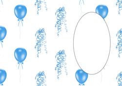 Baby Boy Balloons and Ribbons Insert