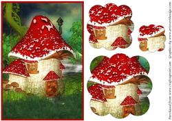 Mushroom House Scalloped Pyramid
