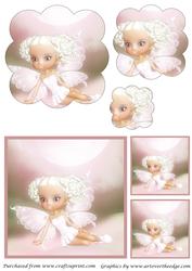 Cute Butterfly Fairy Scalloped Pyramid