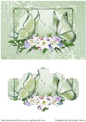 Butterflies and Flowers Panel Card Front