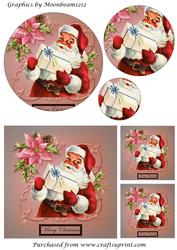 Santa with Gift Circle Pyramid