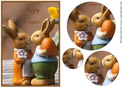 Easter Bunnies Couple Circle Pyramid