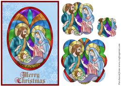 Christmas Nativity Scalloped Pyramage 3