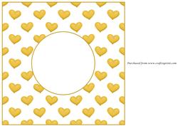 Heart Balloons Yellow Insert 8x8