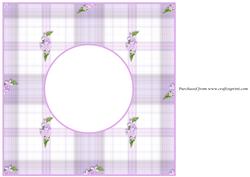 Easter Plaid with Wisteria Flowers Insert 8x8