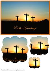 Easter Crosses Scalloped Pyramid