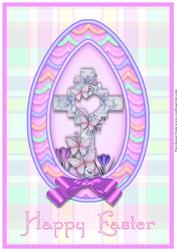 Easter Cross with Butterflies A4