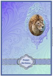 Lion Male Birthday A4