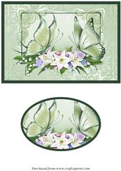 Butterflies and Flowers Quick Card Front