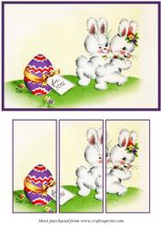 Easter Bunnies Panel Card 2