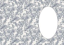 Floral Blue White Insert