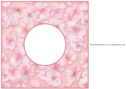 Hydrangea Flowers Coral Insert 8x8