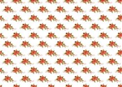 Christmas Poinsettias with Cones Backing Paper