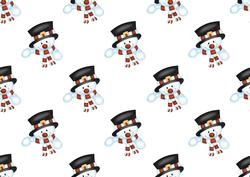 Christmas Snowman Backing Paper 4