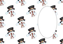 Christmas Snowman Insert 4