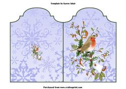 Cut and Fold Christmas Robin