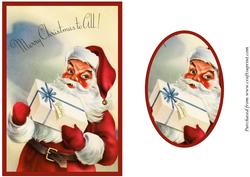 Santa Claus with Gift Quick Card Front